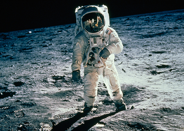 Armstrong walks on moon on July 20, 1969