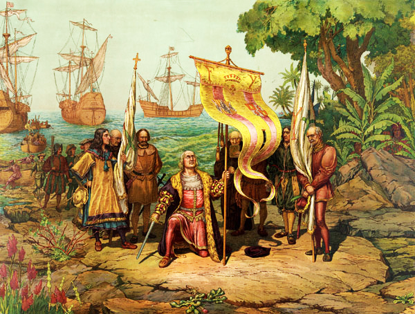 Columbus reaches the New World on October 12, 1492