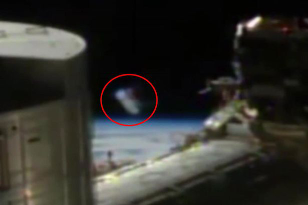 Mysterious 'Alien' cylinder on NASA live feed for International Space Station spotted by space experts
