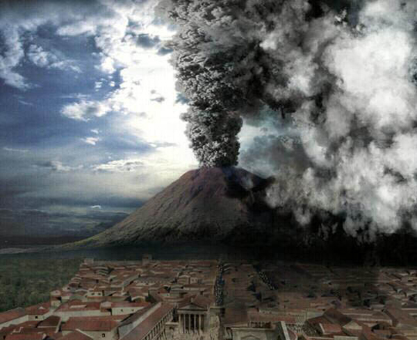 Vesuvius erupts on August 24, 79