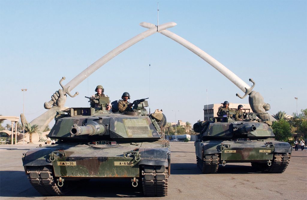 U.S. troops capture Baghdad on April 07, 2003 (Saddam Hussein's regime falls two days later)