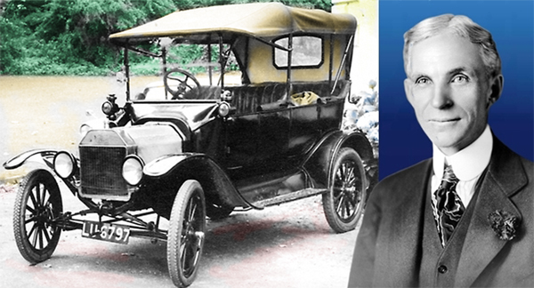 Henry Ford's Model T, a “Universal Car” designed for the masses, went on sale for the first time on October 01, 1908