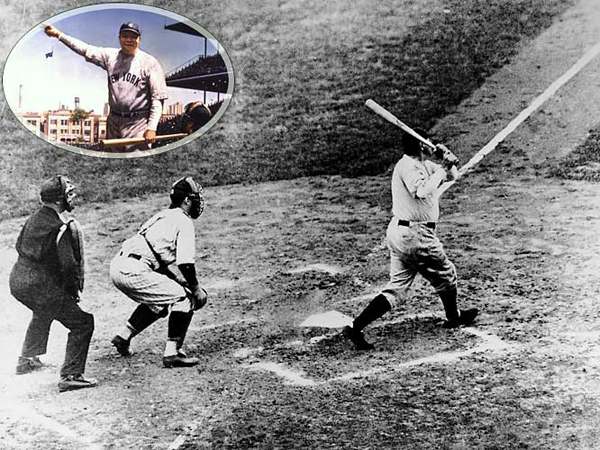 New York Yankees defeats Chicago Cubs to win the 1932 World Series by 4 games to 0. In Game 3, Babe Ruth hits his famous “called shot” home run, which is followed immediately by a Lou Gehrig solo home run.