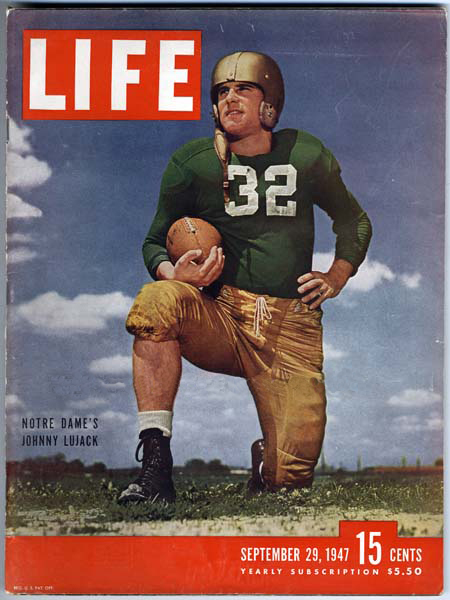 Johnny Lujack earned consensus All-American honors as a junior and senior in 1946 and 1947