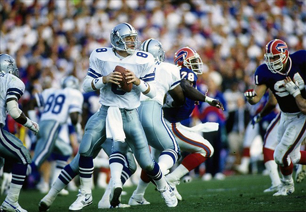Super Bowl XXVII – Dallas Cowboys won 52–17 over the Buffalo Bills