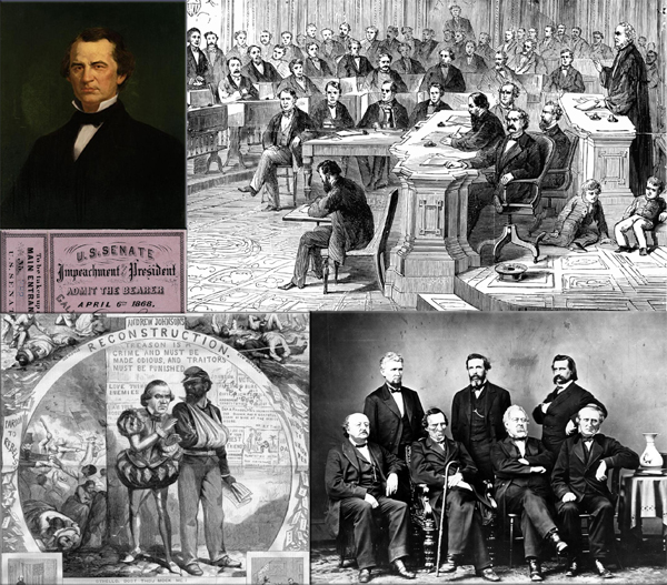 President Andrew Johnson impeached on February 24, 1868