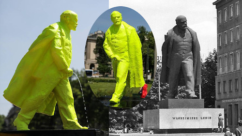 Polish town erects statue of a urinating Lenin