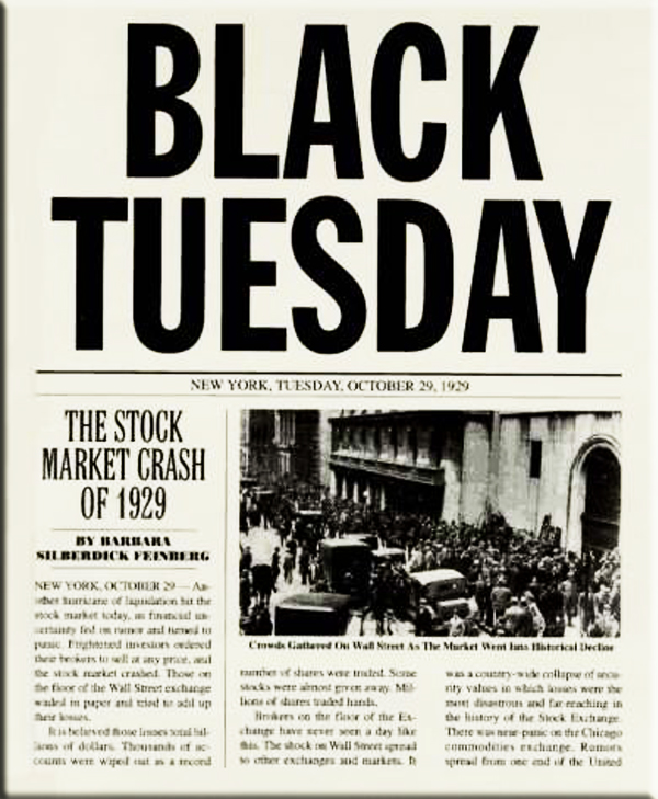 Image result for black tuesday 1929