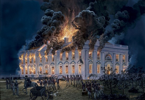 British troops set fire to the White House on August 24, 1814