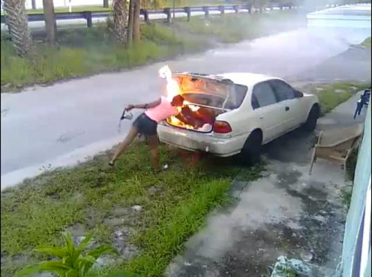 Florida woman allegedly torched car she thought was ex-boyfriend's
