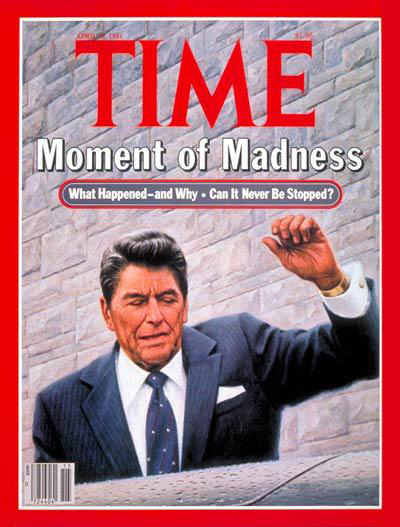 President Ronald Reagan shot on March 30, 1981