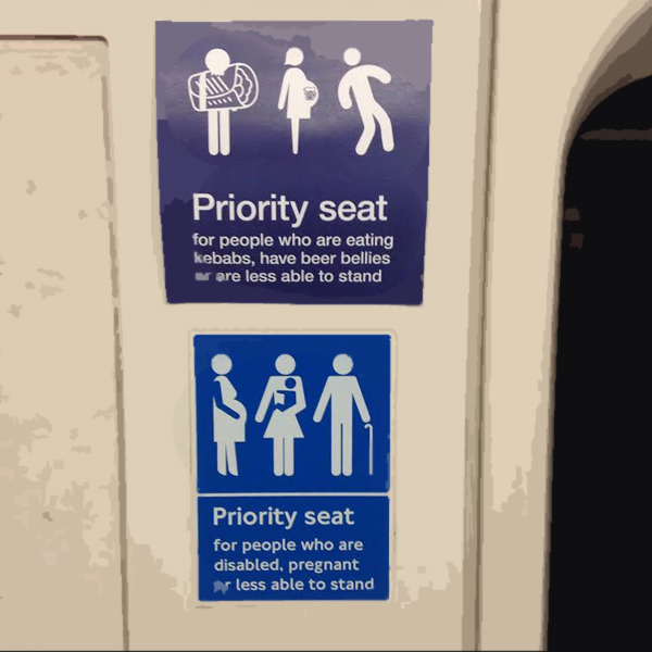 Someone’s created new signs for Night Tube etiquette