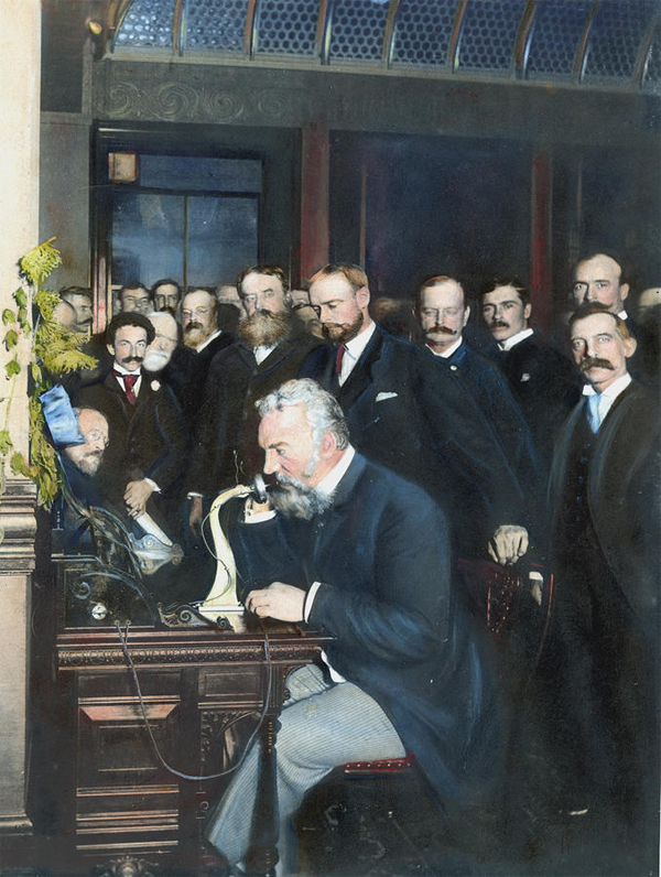 Speech transmitted by telephone on March 10, 1876