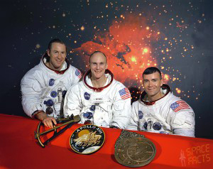 The original Apollo 13 crew: Lovell, Mattingly and Haise