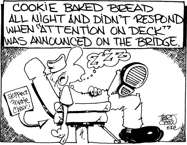 Cookie Baked Bread - “Attention on Deck”! “© CEASAR CHOPPY” by Marty Gavin