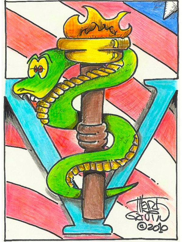 Snake, Flame and Flag “© CEASAR CHOPPY” by Marty Gavin