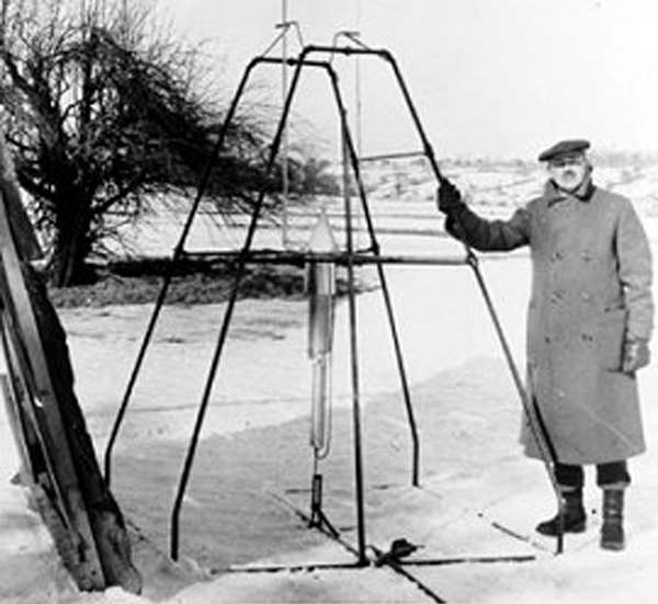 First liquid-fueled rocket on March 16, 1926