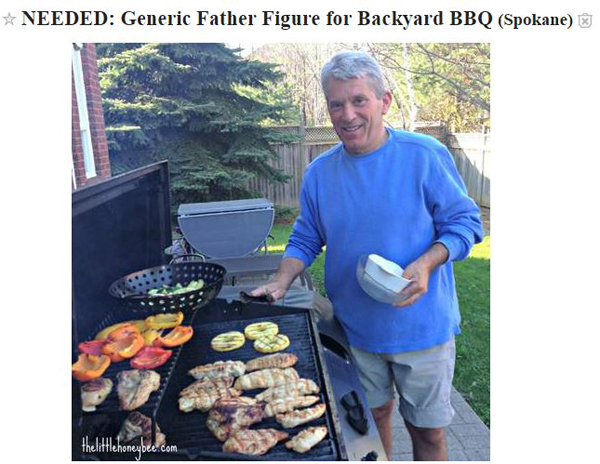 NEEDED: Generic Father for Backyard BBQ