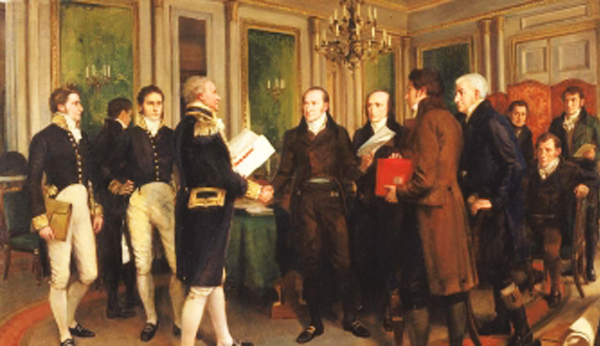 War of 1812: U.S. President James Madison asks the Congress to declare war on the United Kingdom on June 01, 1812