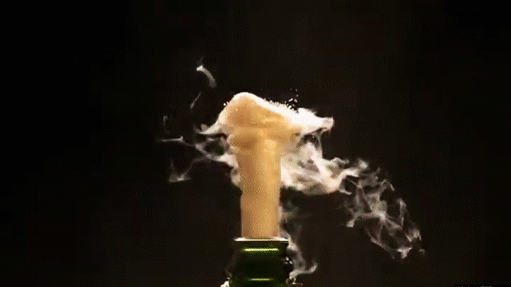Watch Supersonic Shock Waves Launch from a Bottle of Champagne