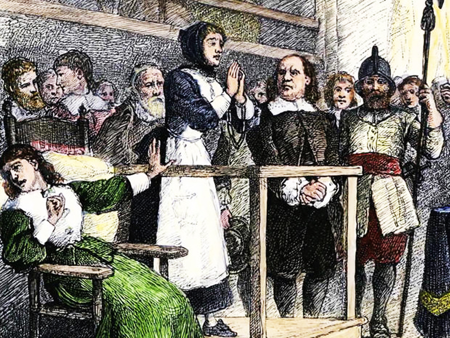 Salem witch trials: Bridget Bishop is Hanged at Gallows Hill near Salem, Massachusetts, for “Certaine Detestable Arts called Witchcraft and Sorceries” on June 10, 1692