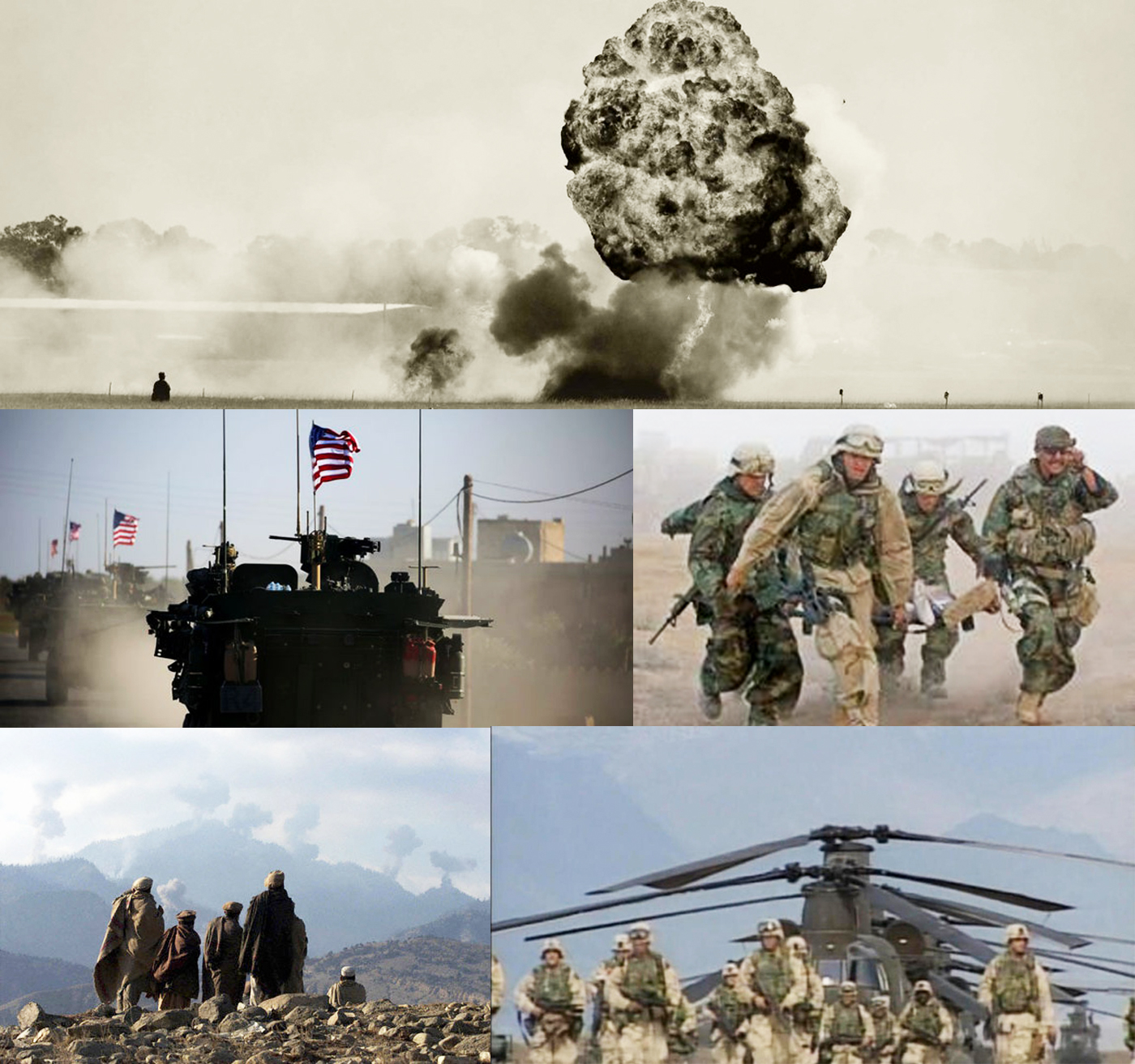 United States-led attack on Afghanistan begins on October 07, 2001