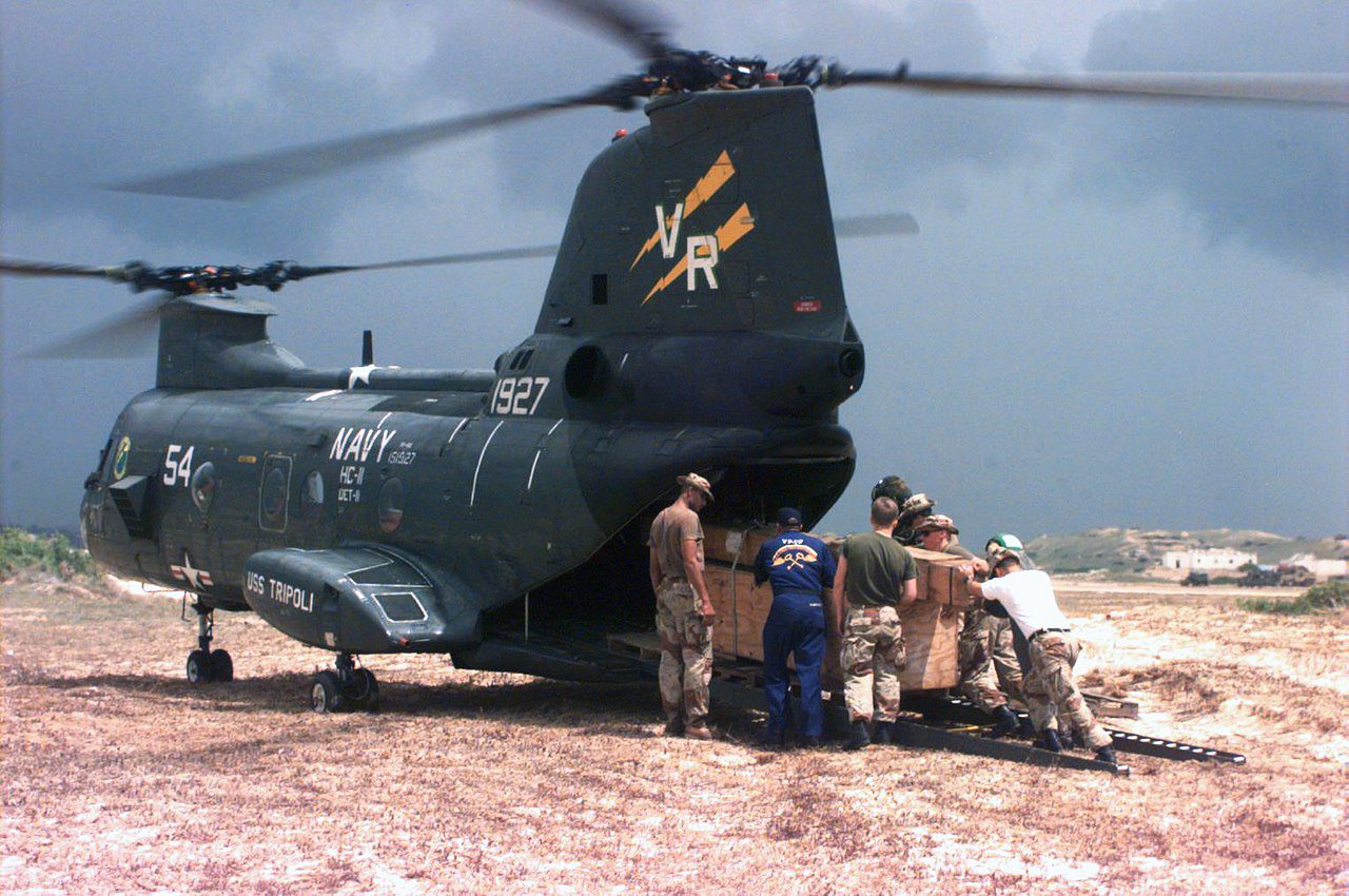 United States Marines storm Mogadishu, Somalia on December 09, 1992