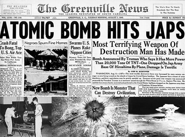 Atomic bombing of Hiroshima on August 06, 1945