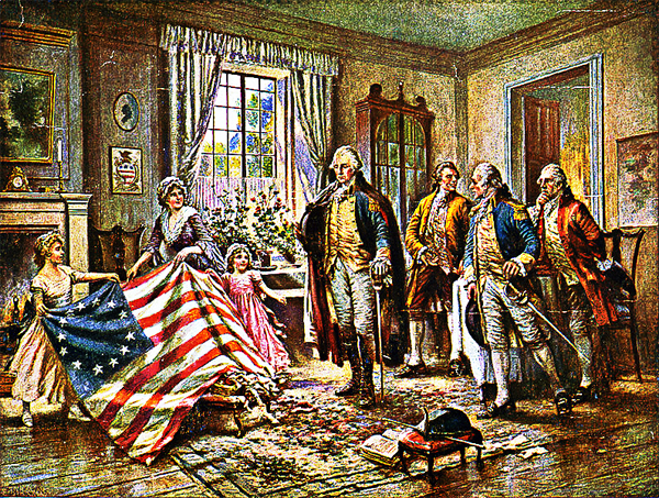 Congress adopts the Stars and Stripes on June 14, 1777