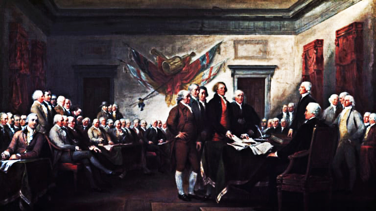 Continental Congress Approves Final Wording of the Declaration of Independence on July 4, 1776
