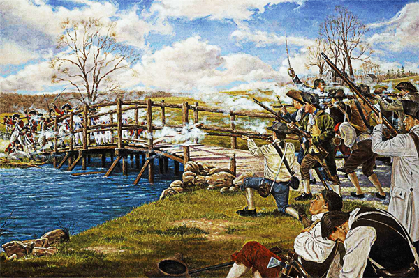 American Revolution begins at Battle of Lexington on April 19, 1775