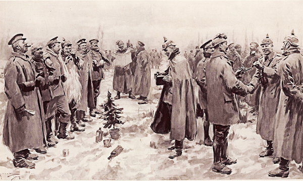 The World War I Christmas Truce on December 24-26, 1914
