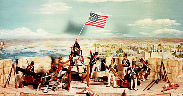 United States agent William Eaton a small force of U.S. Marines and Berber mercenaries “to the shores of Tripoli” on April 27, 1805