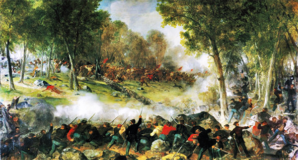 American Civil War: The Battle of Gettysburg begins on July 01, 1863