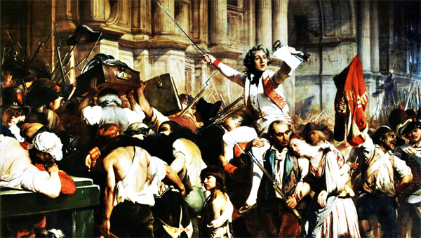 French revolutionaries storm the Bastille on July 14, 1789