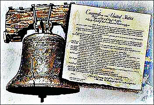 Liberty Bell tolls to announce Declaration of Independence on July 06, 1776