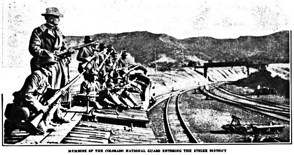Militia slaughters strikers at Ludlow, Colorado on April 20, 1914