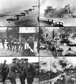 Nazis and communists divvy up Poland on September 29, 1939