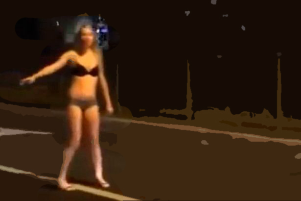 Young women strip to their underwear and demand cash from drivers in bizarre bid to bag husbands