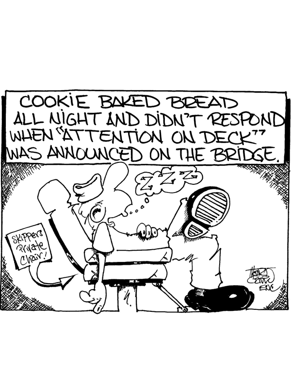 Cookie Baked Bread - “Attention on Deck”! “© CEASAR CHOPPY” by Marty Gavin