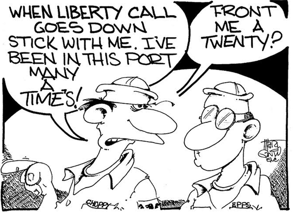 When Liberty Call Goes Down! “© CEASAR CHOPPY” by Marty Gavin