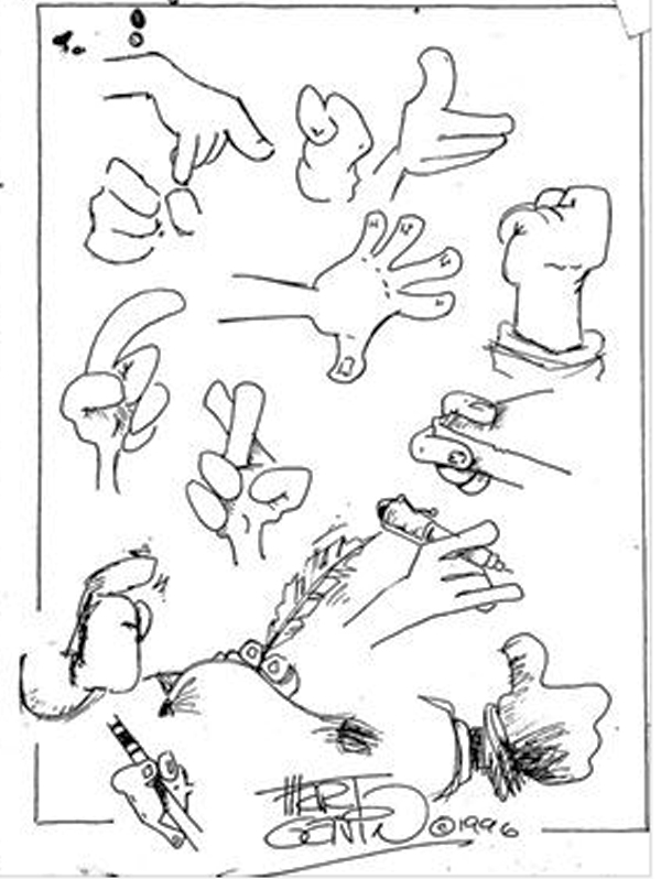 Doodle - Hands! “© CEASAR CHOPPY” by Marty Gavin